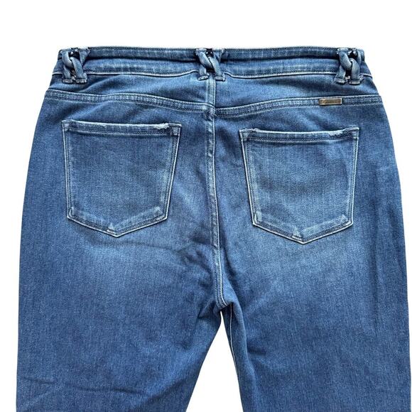 KanCan Jeans Womens Sz 13 30 Blue Straight High Rise Crop Preppy Casual - Picture 14 of 15